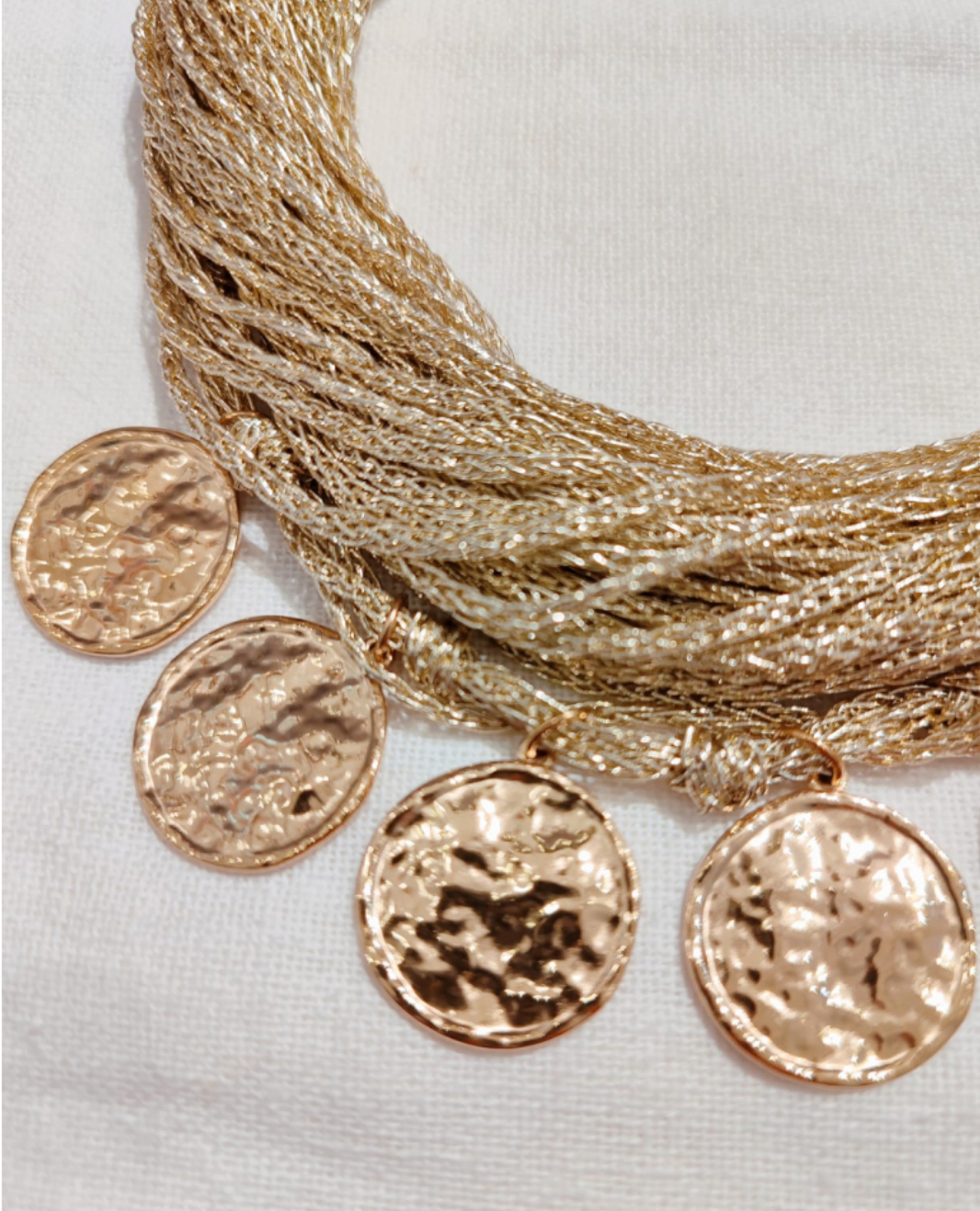 Collier Breloque Martelé