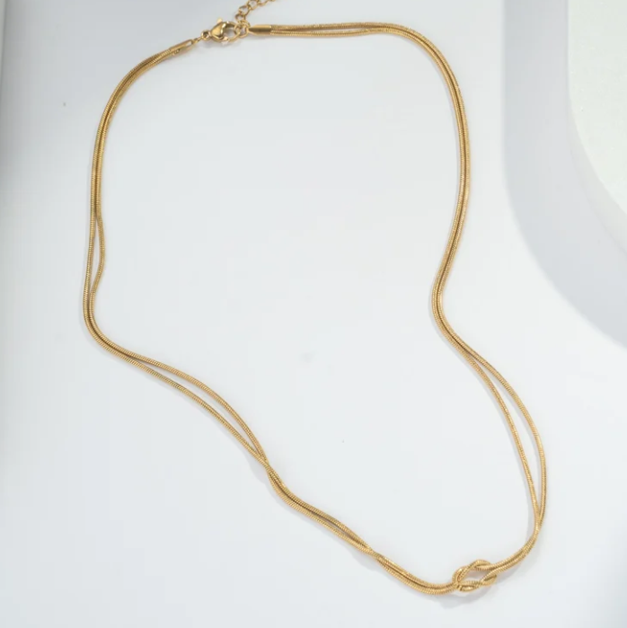 Collier Nœud en Acier Inoxydable
