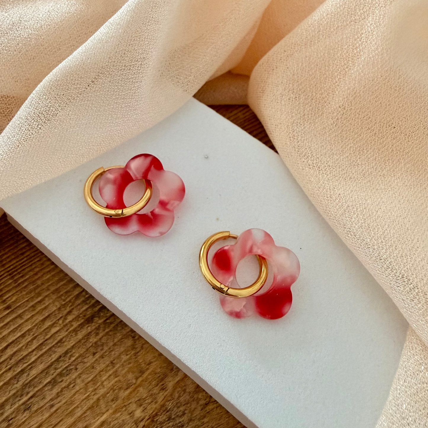 đž Boucles dâoreilles Fleur Pampille ColorĂ©