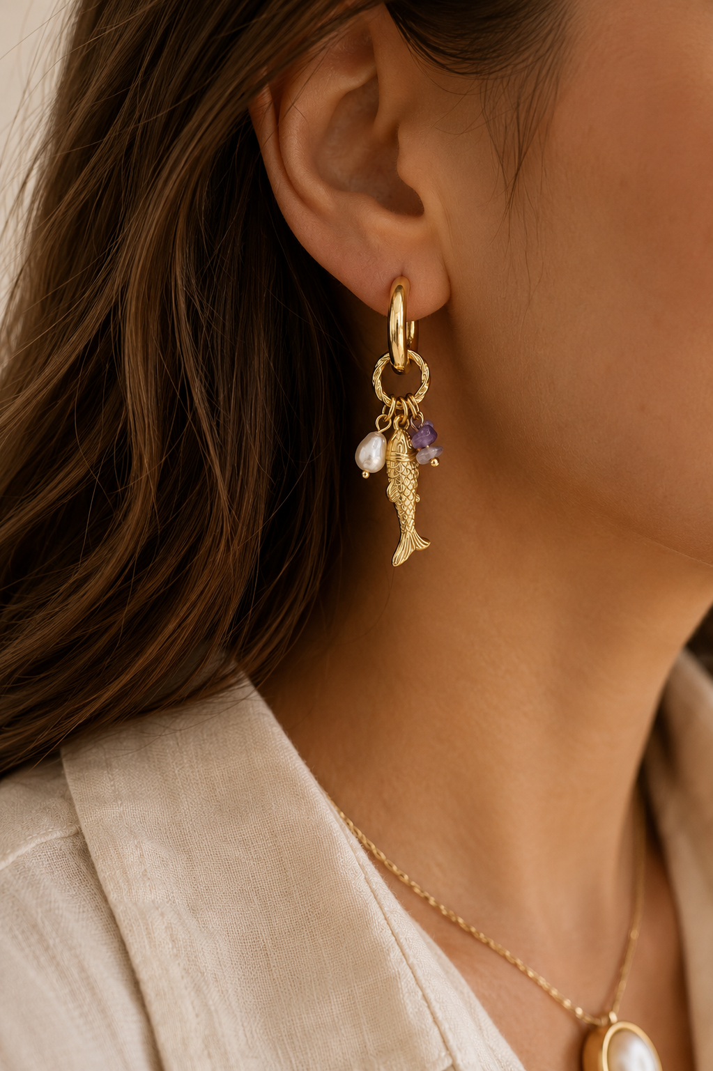 Boucles d’oreilles Koi Doré 🐟✨