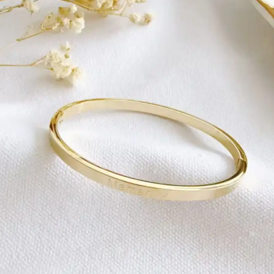 ♥  Bracelet jonc gravé Maman ♥