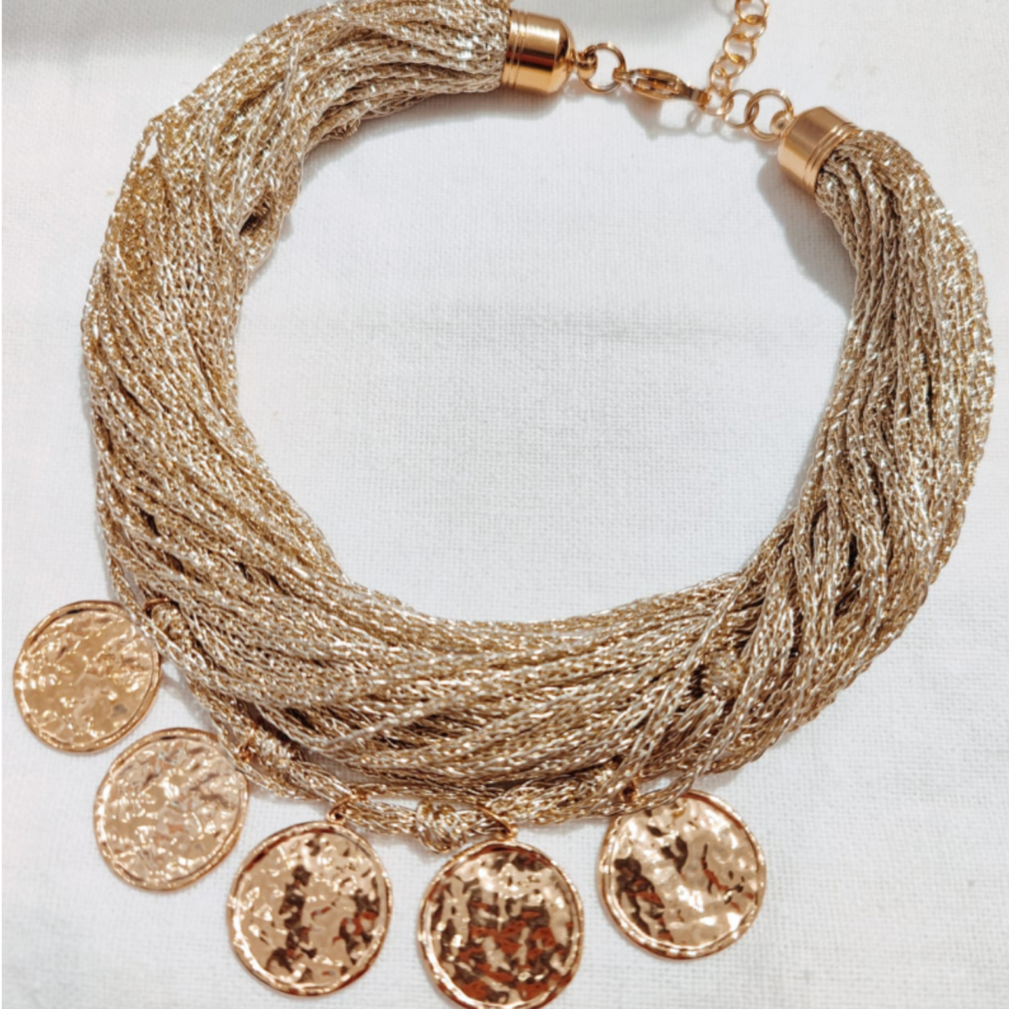 Collier Breloque Martelé