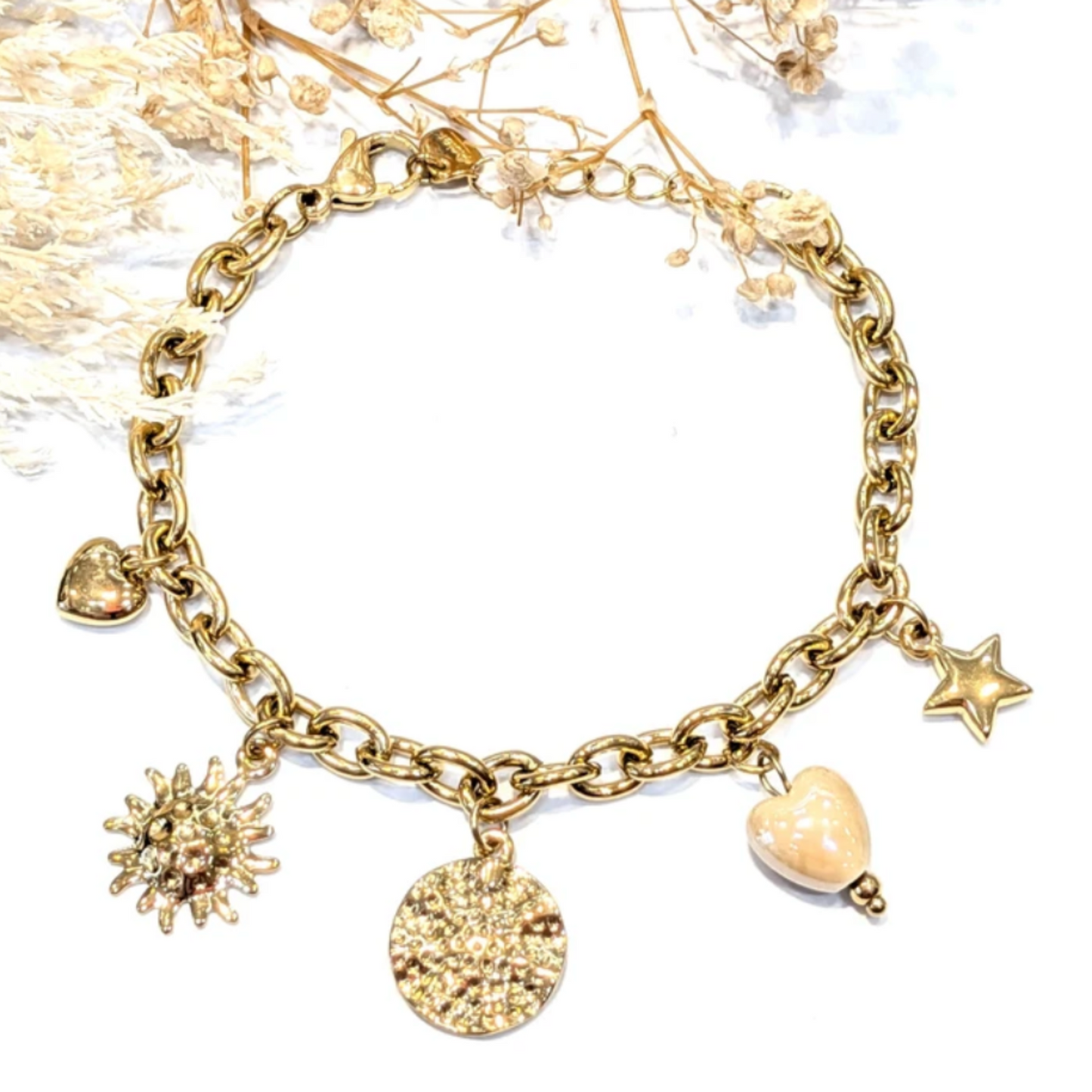 💫 💫 Bracelet Grosse Maille Breloque