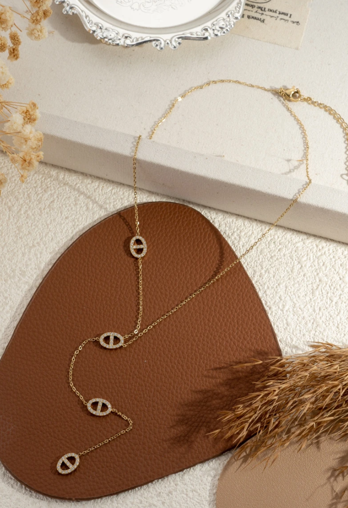 Collier Maillons Ovales Doré