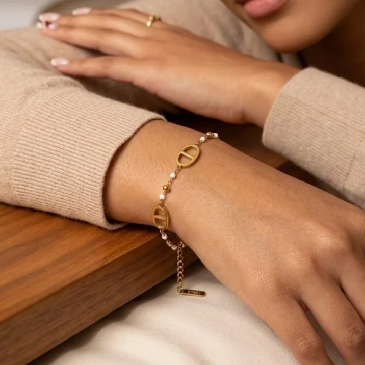 Bracelet Maillons Ovales Doré