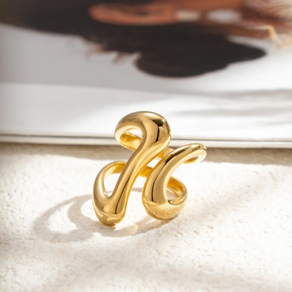Bague Entrelacée Sculpturale Ajustable