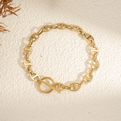 Bracelet Maillons Ajourés Doré